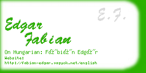 edgar fabian business card